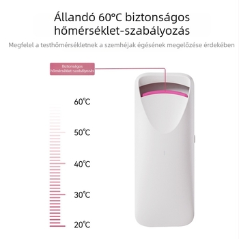 Elektromos szempilla göndörítő állandó hőmérsékletű fűtéssel, hőmérséklet-érzékelő szilikonnal, 8 másodperces gyors felmelegítés, hordozható