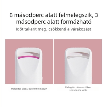Elektromos szempilla göndörítő állandó hőmérsékletű fűtéssel, hőmérséklet-érzékelő szilikonnal, 8 másodperces gyors felmelegítés, hordozható