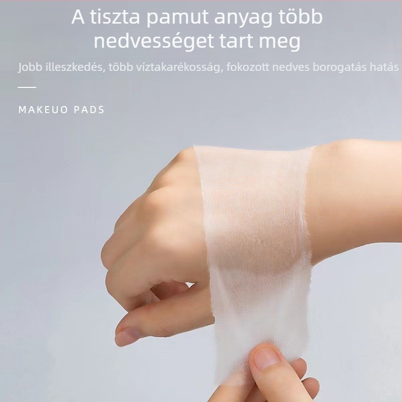 Nyújtható nedves kompressziós pamutkorongok, 50 db, egyszer használatos ultra vékony sminkeltávolító vattakorongok, kozmetikai szalonhoz