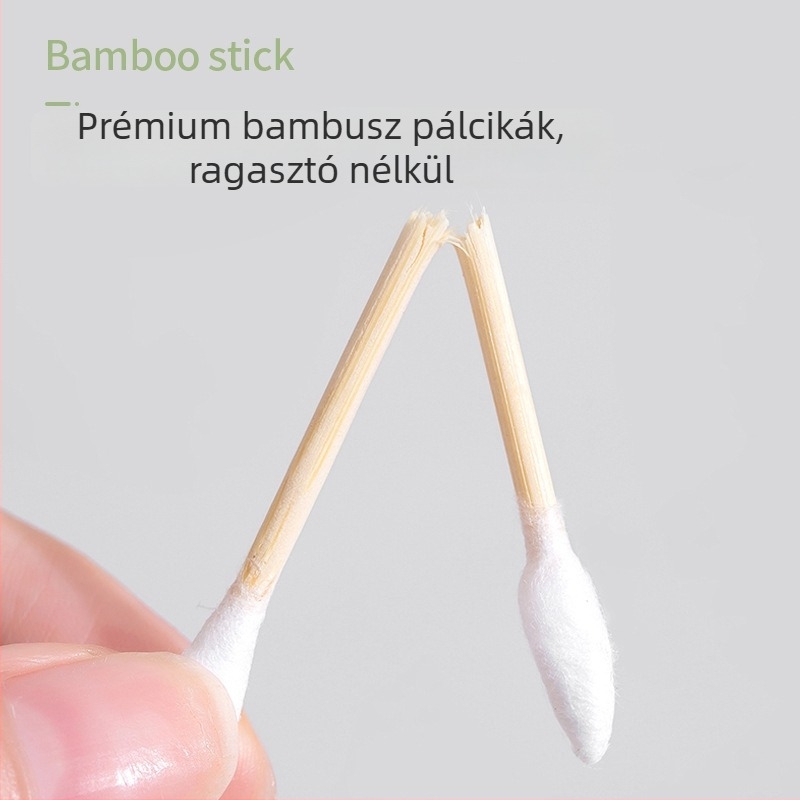 Kétoldalas, többfunkciós vattapálcikák, 200 db, sminkeltávolításra és fül tisztítására