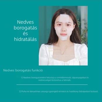 Vékony sminkeltávolító vattapamacsok, víztakarékos nem szőtt anyagból, kozmetikai tetoválás és nedves kompresszió bőrápolására, zacskós csomagolásban, szépségszalon kellék.