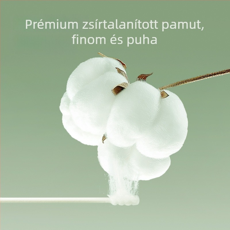 Kaili kétszínű pamutszálas vattapálcikák, egyszer használatosak fül tisztítására és sminklemosására, négy fejű kialakítás