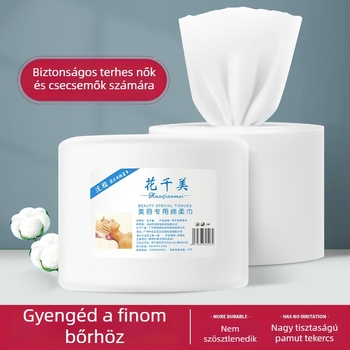 Egyszer használatos 100% pamut arc-törlő kendő tisztításra és sminklemosásra