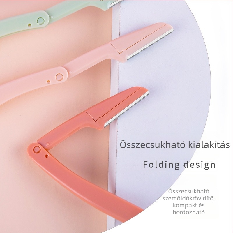 Keqi 3 darabos szemöldök-trimmelő készlet, összecsukható formázó eszköz, karcolás elleni védelem kezdőknek