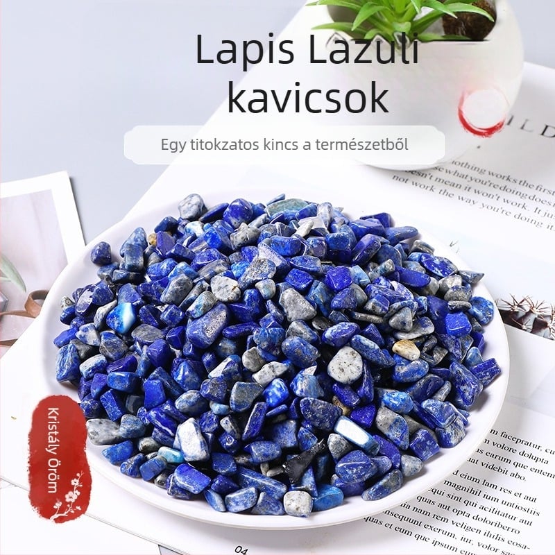 Természetes lazurit kristály kavics akváriumhoz — tájépítés és Buddha dísztárgyak
