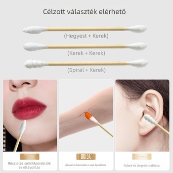 Egyszer használatos dupla végű vattapálcikák, 1000 db, csomagolva tisztításhoz
