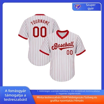 Személyre szabott rögbi és amerikai futball mez, rövid ujjú, retro bordázott kötött edzőfelső