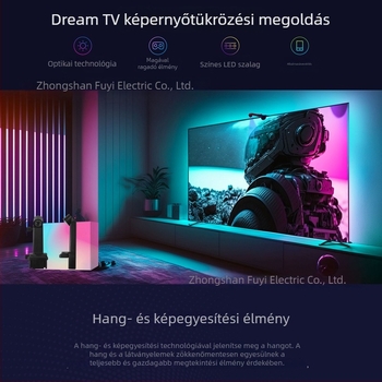 Bluetoothos RGB TV háttérvilágítás LED-szalag, képernyő-szinkronizációval és környezeti zenei fényforrással TV/monitorhoz
