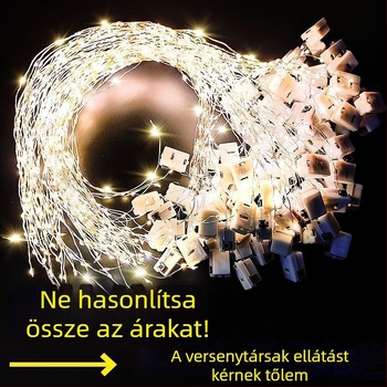 Rézdrótos LED-sor, villogó csillagos ég effekt – dekoratív világítás DIY-hoz