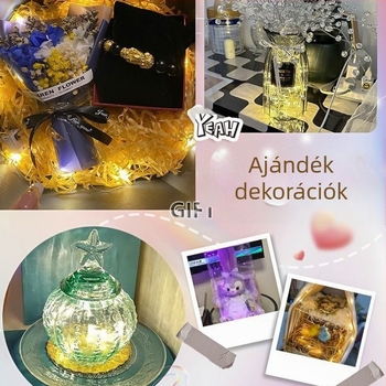 Rézdrótos LED-sor, villogó csillagos ég effekt – dekoratív világítás DIY-hoz