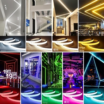 Silikon LED szalag, 24V/12V/220V, rugalmas kültéri lineáris világítás