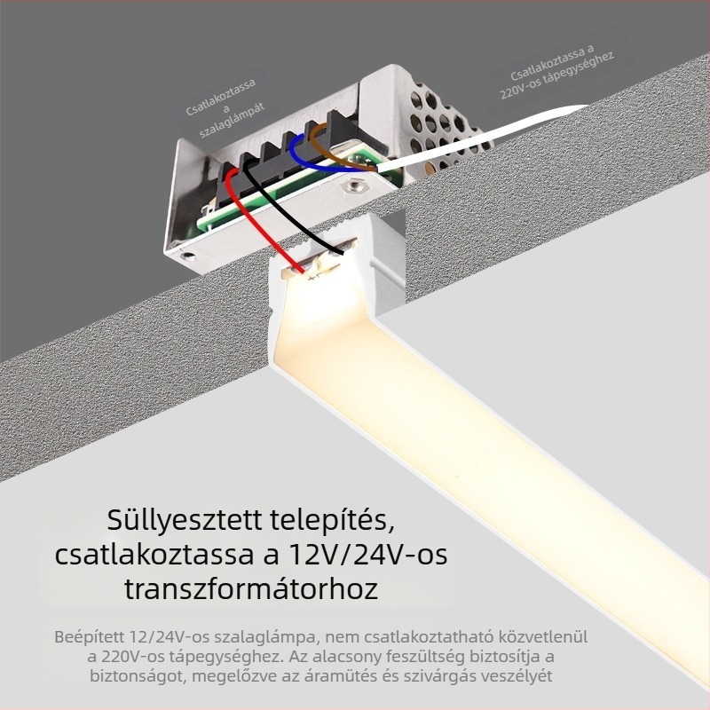 Silikon LED szalag, 24V/12V/220V, rugalmas kültéri lineáris világítás