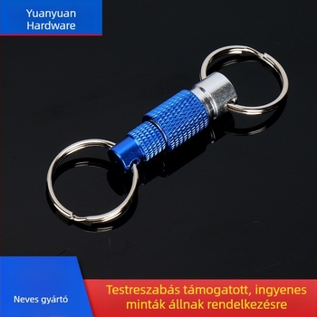 Fém kulcstartó gyors leválasztású kettős gyűrűvel