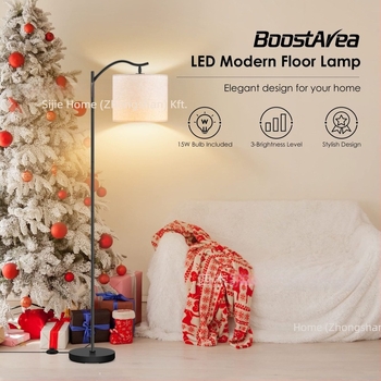 LED állólámpa textil árnyékolóval, Bluetooth RGB távirányítóval, modern minimalista dizájn