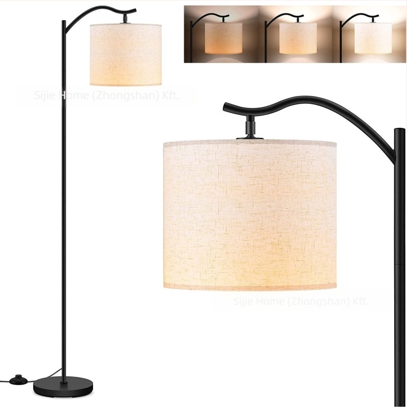 LED állólámpa textil árnyékolóval, Bluetooth RGB távirányítóval, modern minimalista dizájn