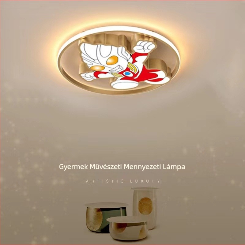 Ultraman Tiga gyerekszoba mennyezeti LED lámpa – modern, letisztult stílus, okos világítás Tmall Genie-rel