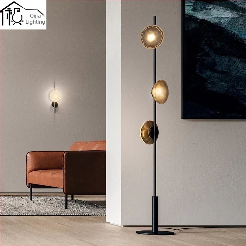 LD-019 háromfejű állólámpa, vas test, LED, 220V – modern nappali dekor