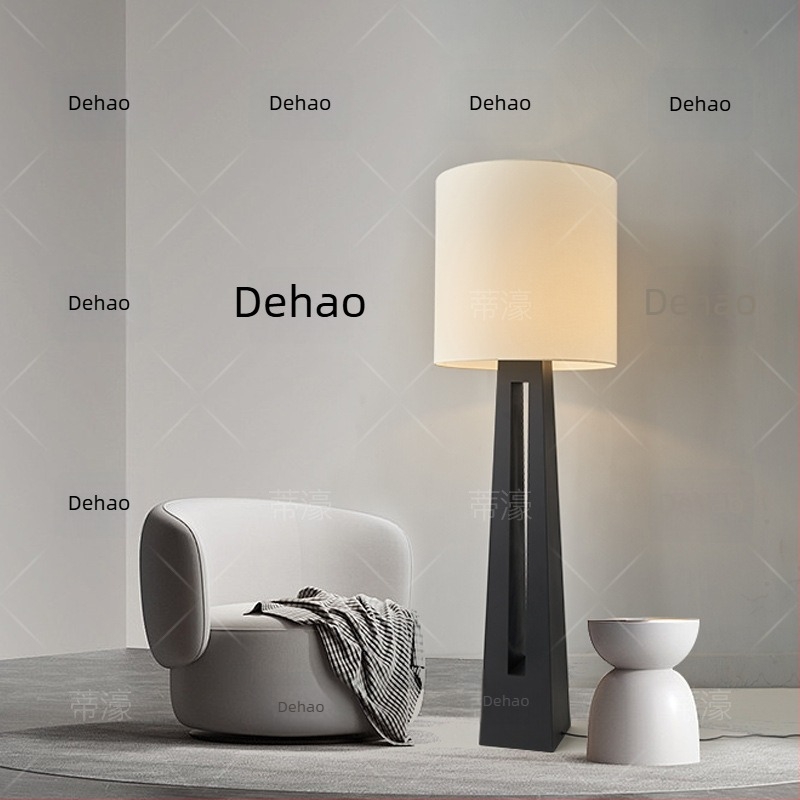 Modern, minimalist állólámpa nappaliba textil árnyékolóval