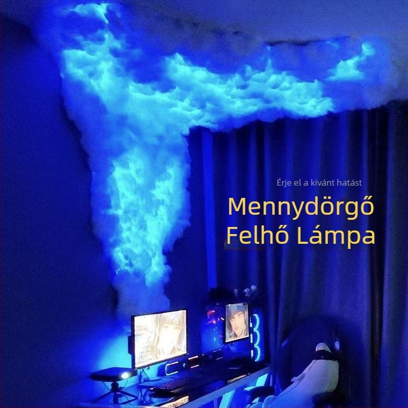 DIY betűtípusú felhő LED világítás — dekoratív USB-s lámpa hálószobába