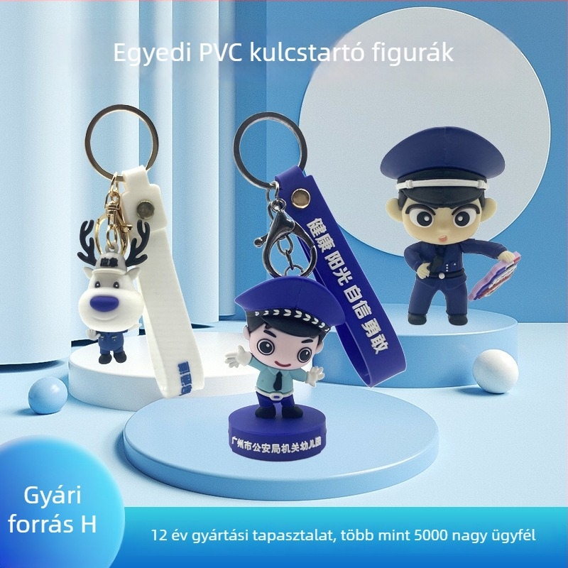 PVC puha gumi 3D karikatúra kulcstartó - személyre szabott INS stílus