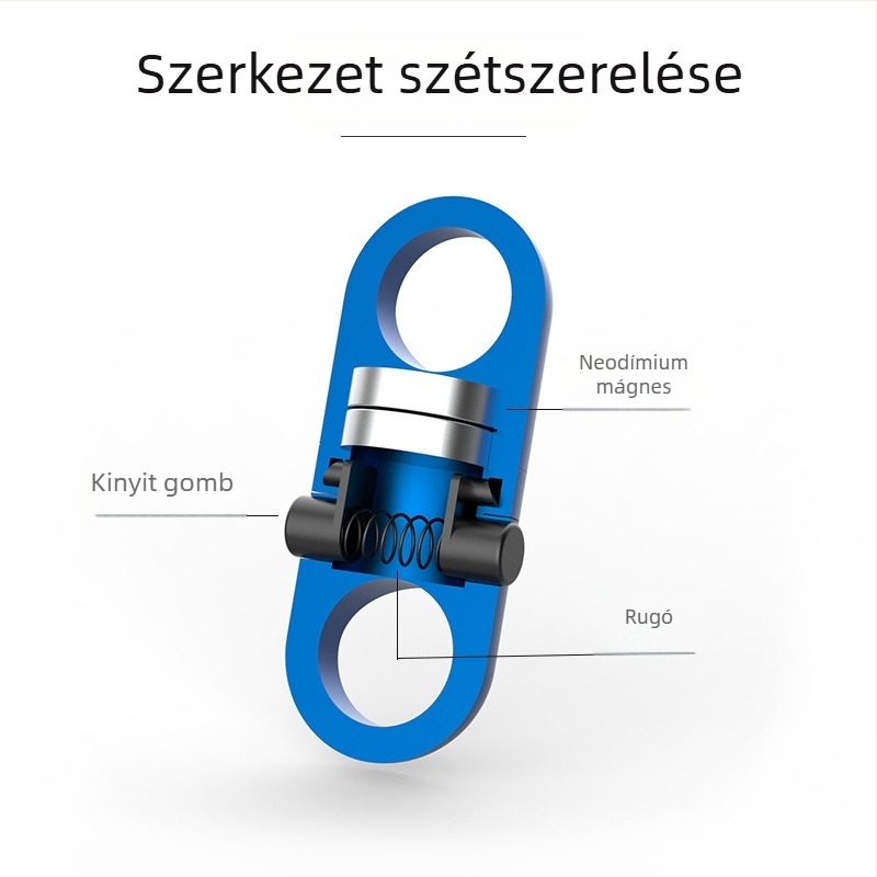Alumínium ötvözetből készült gyorskioldó kulcstartó horgászathoz, mágneses horoggal és erős mágneses csatlakozóval