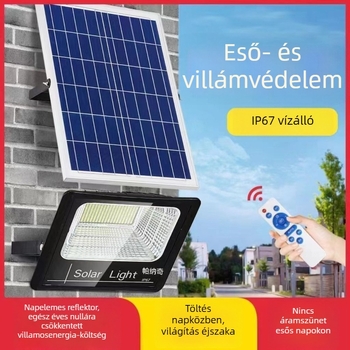 Napelemes kültéri lámpa – erőteljes LED világítás az utcára és a kertbe, automatikus felkapcsolás sötétedéskor