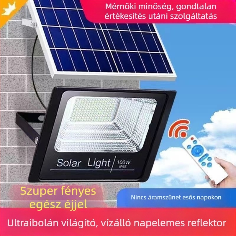 Napelemes kültéri lámpa – erőteljes LED világítás az utcára és a kertbe, automatikus felkapcsolás sötétedéskor