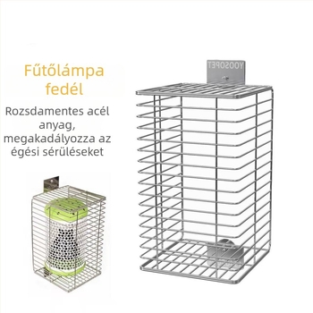 Rozsdamentes acél antiégési lámpaernyő madárkalitkához