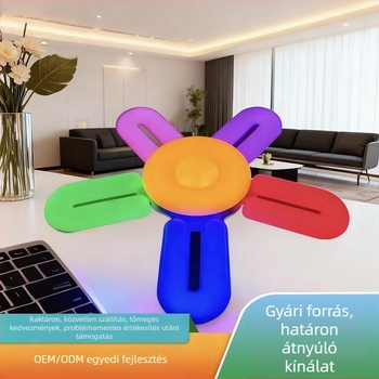 U alakú levél dizájnal rendelkező LED mennyezeti lámpa, E27 foglalat, hálószoba és nappali számára, RGB, fényerő-szabályozható