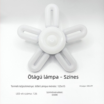 U alakú levél dizájnal rendelkező LED mennyezeti lámpa, E27 foglalat, hálószoba és nappali számára, RGB, fényerő-szabályozható