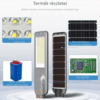 ABS integrált napelemes utcai lámpa kültéri, IP67 vízálló LED kertvilágítás vidéki utakra Afrikában és Délkelet-Ázsiában