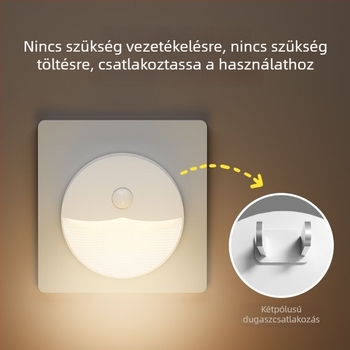 Testérzékelős éjjeli fény, újratölthető okos kollégiumi lámpa, ágy melletti lámpa hálószobához és a gyerekszobához