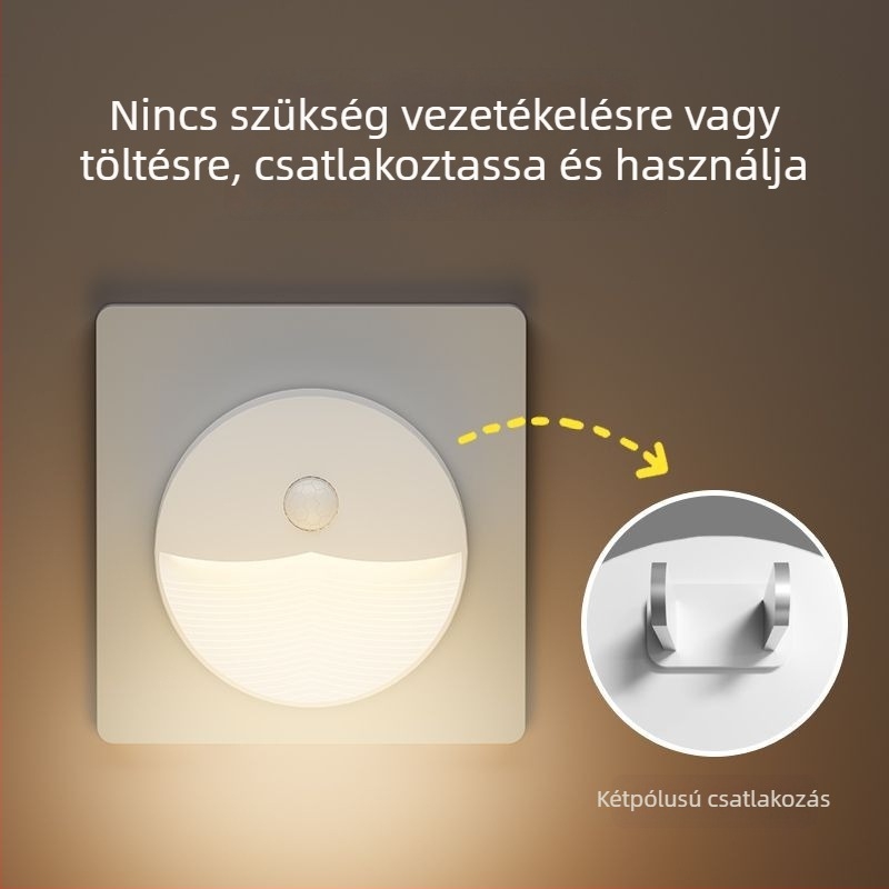 Testérzékelős éjjeli fény, újratölthető okos kollégiumi lámpa, ágy melletti lámpa hálószobához és a gyerekszobához