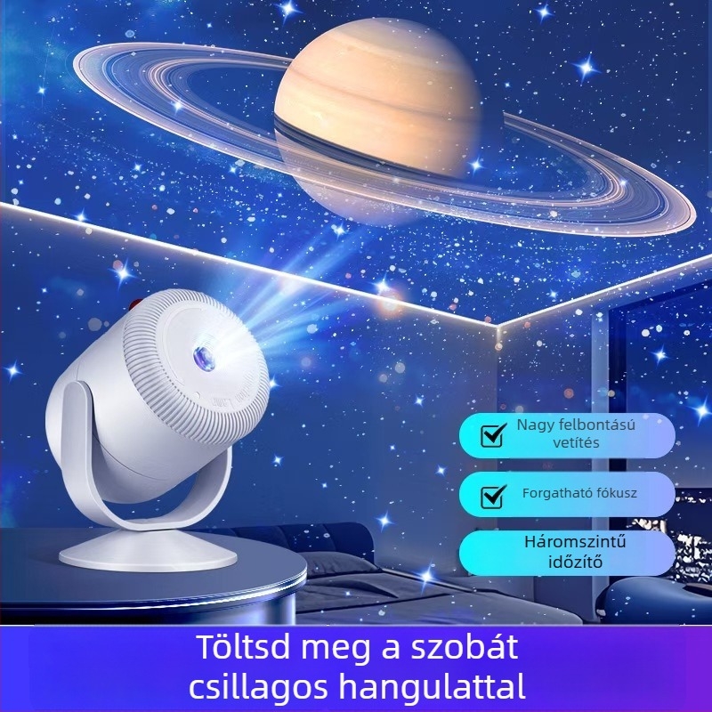 Csillagos ég vetítő, hangulatvilágítás a hálószoba mennyezetére, éjjeli fény, romantikus ajándék