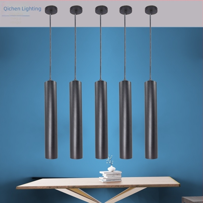 Kör alakú LED-függőlámpa éttermek és bárok számára, fekete, minimalist stílus, 12W, egyfejű, testre szabható dizájn
