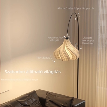 Olas stílusú minimalist LED állólámpa nappaliba és hálószobába, hangulatvilágítás