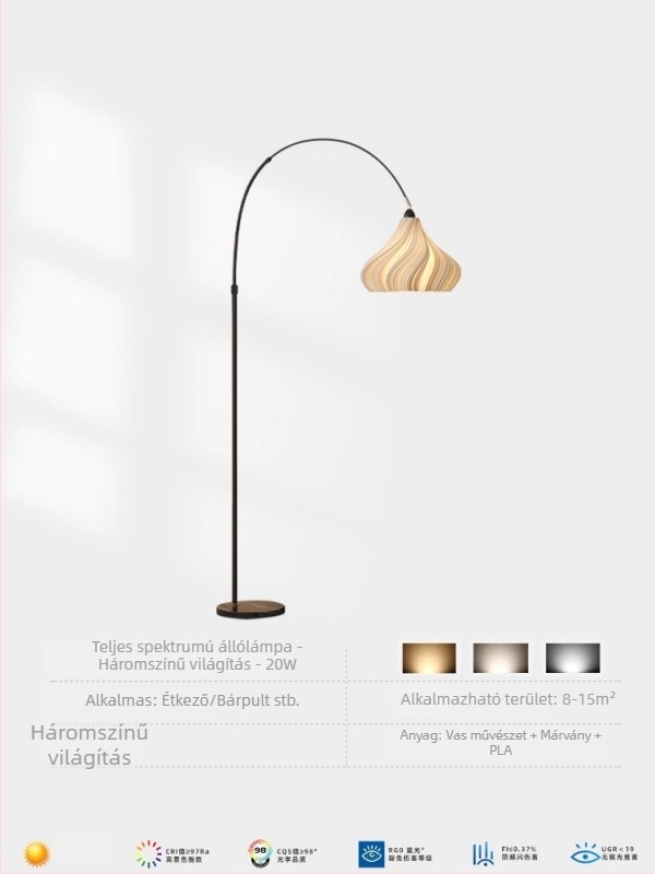 Olas stílusú minimalist LED állólámpa nappaliba és hálószobába, hangulatvilágítás
