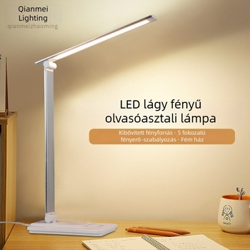 Új összecsukható asztali lámpa diákszállásokhoz — LED lágy fényű olvasáshoz, szemkímélő olvasólámpa, hálószobai éjjeli lámpa