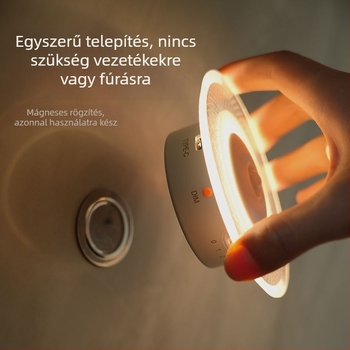 Töltőn működő testérzékelős éjszakai lámpa, koridorhoz, babát etetésére, hálószobába és az ágy melletti területre, forgatható fény, gyerekek szemvédő lámpája
