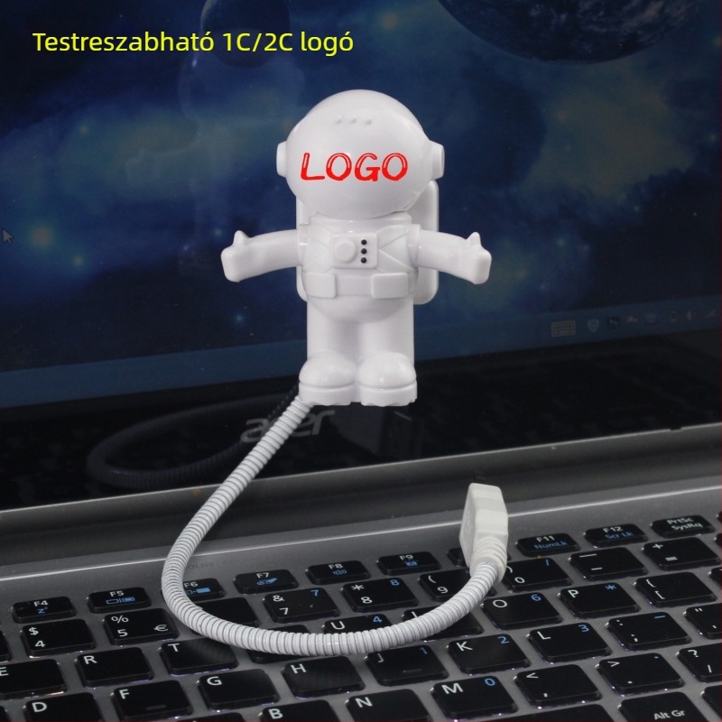 Űrhajós formájú USB világítás, LED éjjeli lámpa, USB-s táplálású, kreatív ajándék