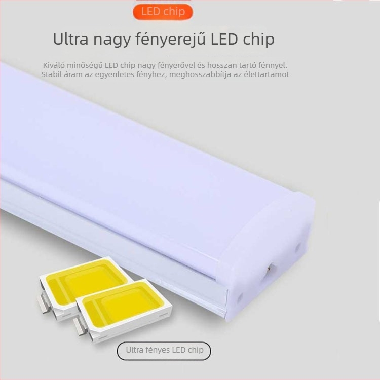 LED háromvédelmes tisztító lámpa integrált tartóval, porálló fénycső irodába és osztályterembe