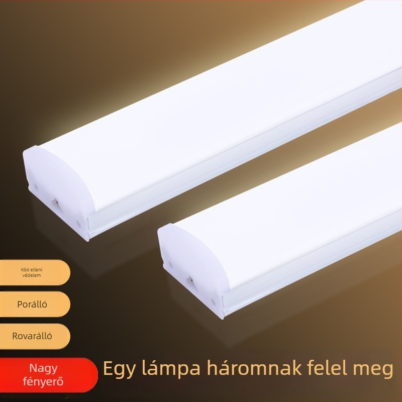 LED háromvédelmes tisztító lámpa integrált tartóval, porálló fénycső irodába és osztályterembe