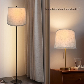 Leválasztható len textil lámpabura, méretek 290x320x245 mm, ideális asztali-, álló- vagy falilámpákhoz