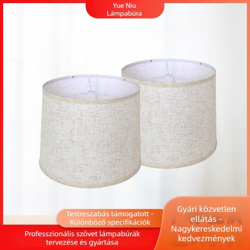 Leválasztható len textil lámpabura, méretek 290x320x245 mm, ideális asztali-, álló- vagy falilámpákhoz