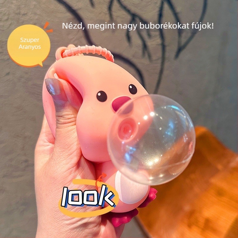 Loopy buborékfújós összenyomható kulcstartó lányoknak, Ruby baba medál hátizsákhoz, 2024, nagykereskedelmi játék