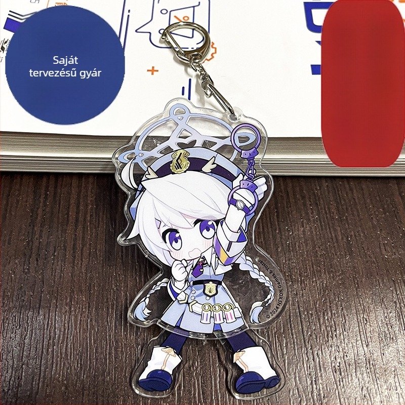 Akril kulcstartó – egyedi forma, anime karakter, japán stílus, vastag kivitelű kulcstartó