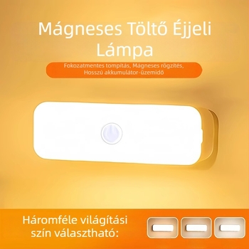 Töltővel újratölthető éjjeli lámpa éjjeliszekrényhez, mágneses olvasólámpával és szemvédő funkcióval