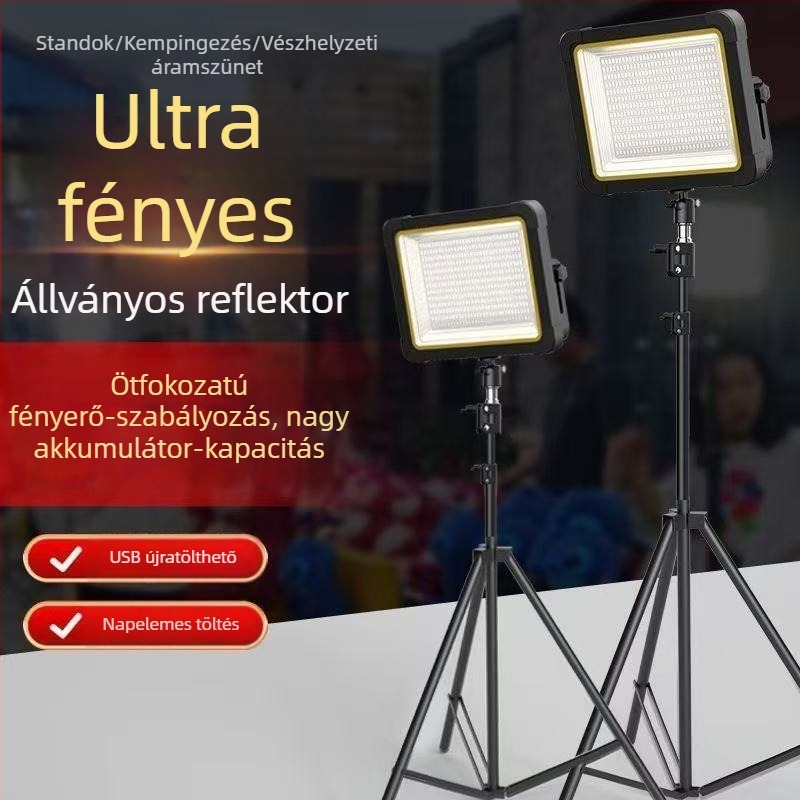 Napelemes kültéri fényszóró a kerthez, IP66 vízálló, éjszaka automatikus bekapcsolás