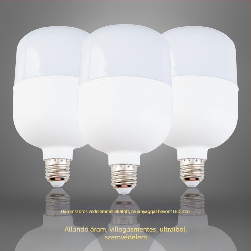 Háromvédelmes LED-lámpa, energiatakarékos, E27-es foglalat, beltéri és kültéri használatra, nagy teljesítmény