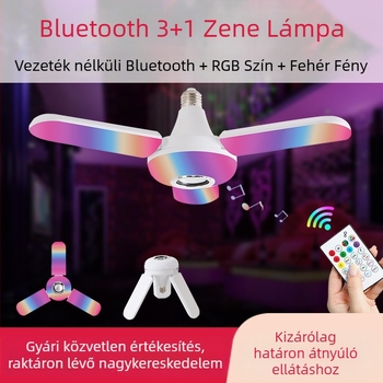 Bluetooth levél alakú zenélő lámpa, széles bemeneti feszültség, otthoni/KTV hangrendszerhez, fehér és színes hangulat LED világítás